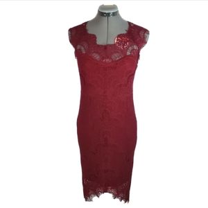 Intimately Free People Peekaboo Lace Dress S Deep